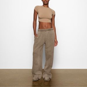 SKIMS Boyfriend Fleece Pant Desert XXS & XS